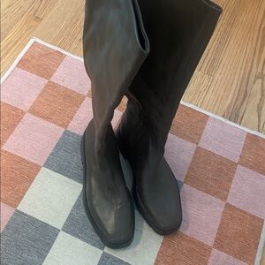 Vince Dark Brown Over the Knee Boots